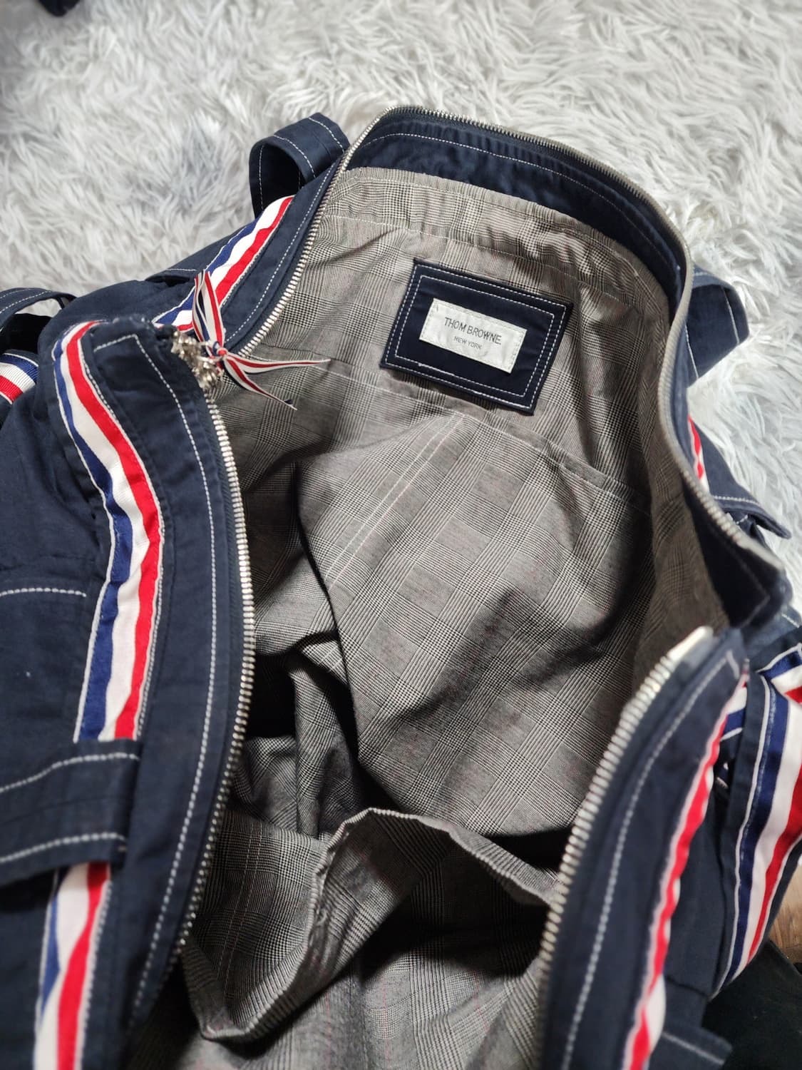 톰브라운 네이비 삼선 토트백 숄더백 상품이미지3