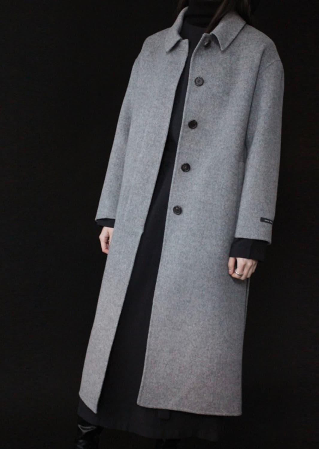 그랩 울 싱글코트 여성free 상품이미지4