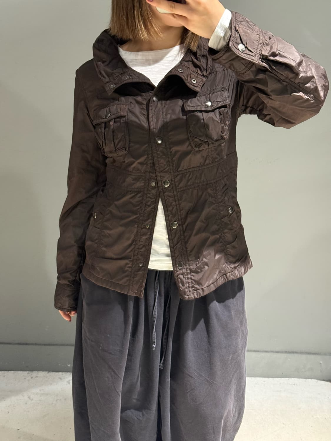 high-neck pocket detail nylon hood jk 상품이미지5