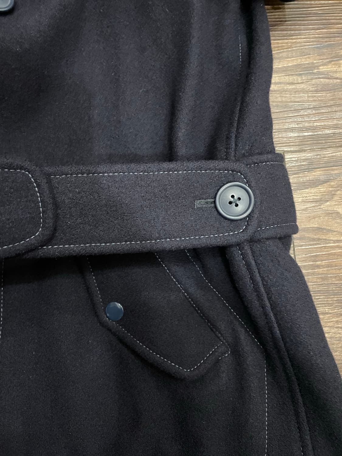 폴로 랄프로렌 이태리제 벨티드 더블 브레스티드 울 코트 네이비 상품이미지7