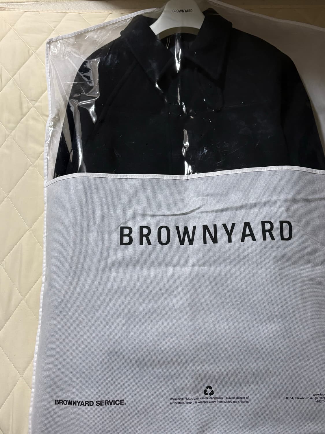 [새상품] 브라운야드 24fw 다크네이비 발마칸 코트 4 상품이미지4