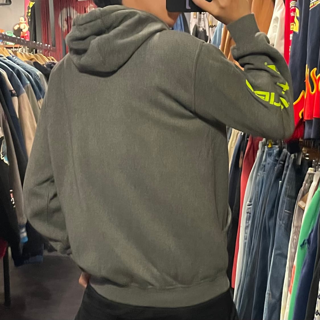 [IM] carhartt 칼하트 사이드 레터링 후드 그레이 상품이미지7
