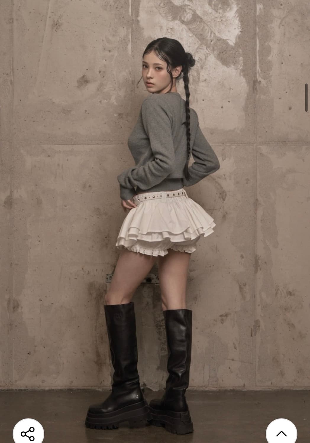 카키포인트 캉캉 스커트팬츠(새상품) 상품이미지3