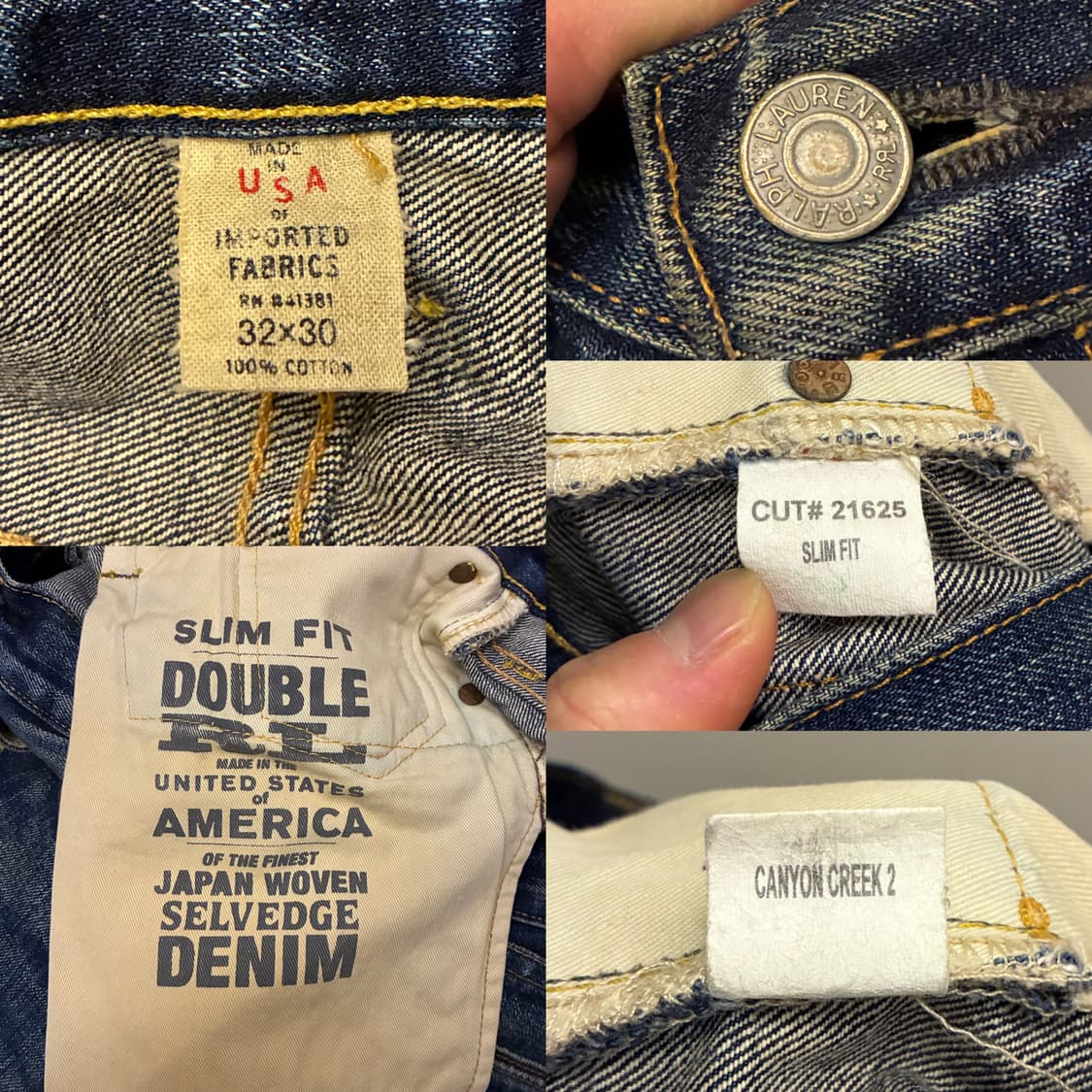 (32)RRL 더블알엘 슬림핏 캐니언 워싱 셀비지데님 청바지  상품이미지9