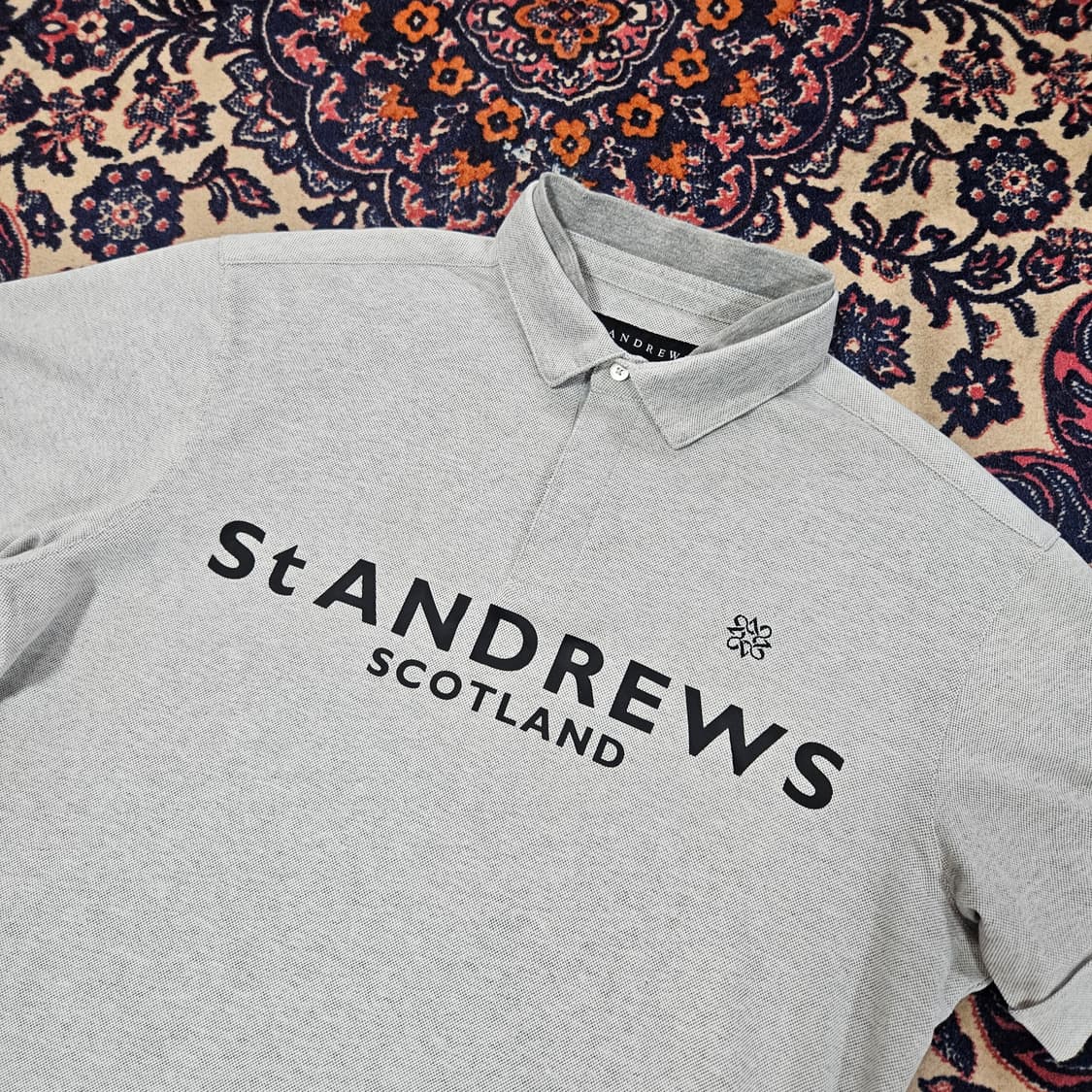 (국내매장) 세인트 앤드류스 레터링 카라티셔츠 L size 상품이미지3