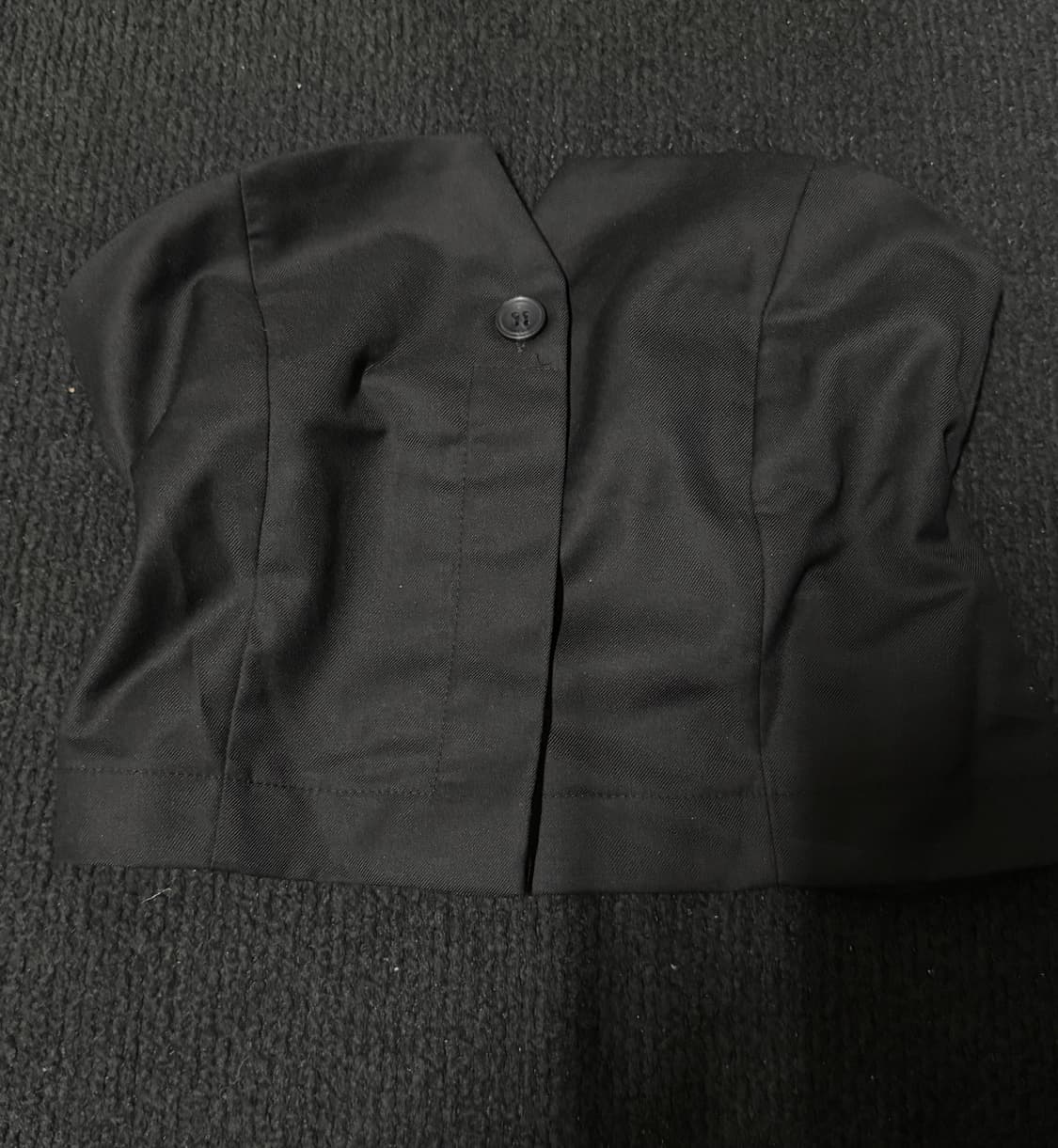 빈티지 긱시크 아카이브 블랙 탑 베스트 파우닝 큐빈 오공이 상품이미지1