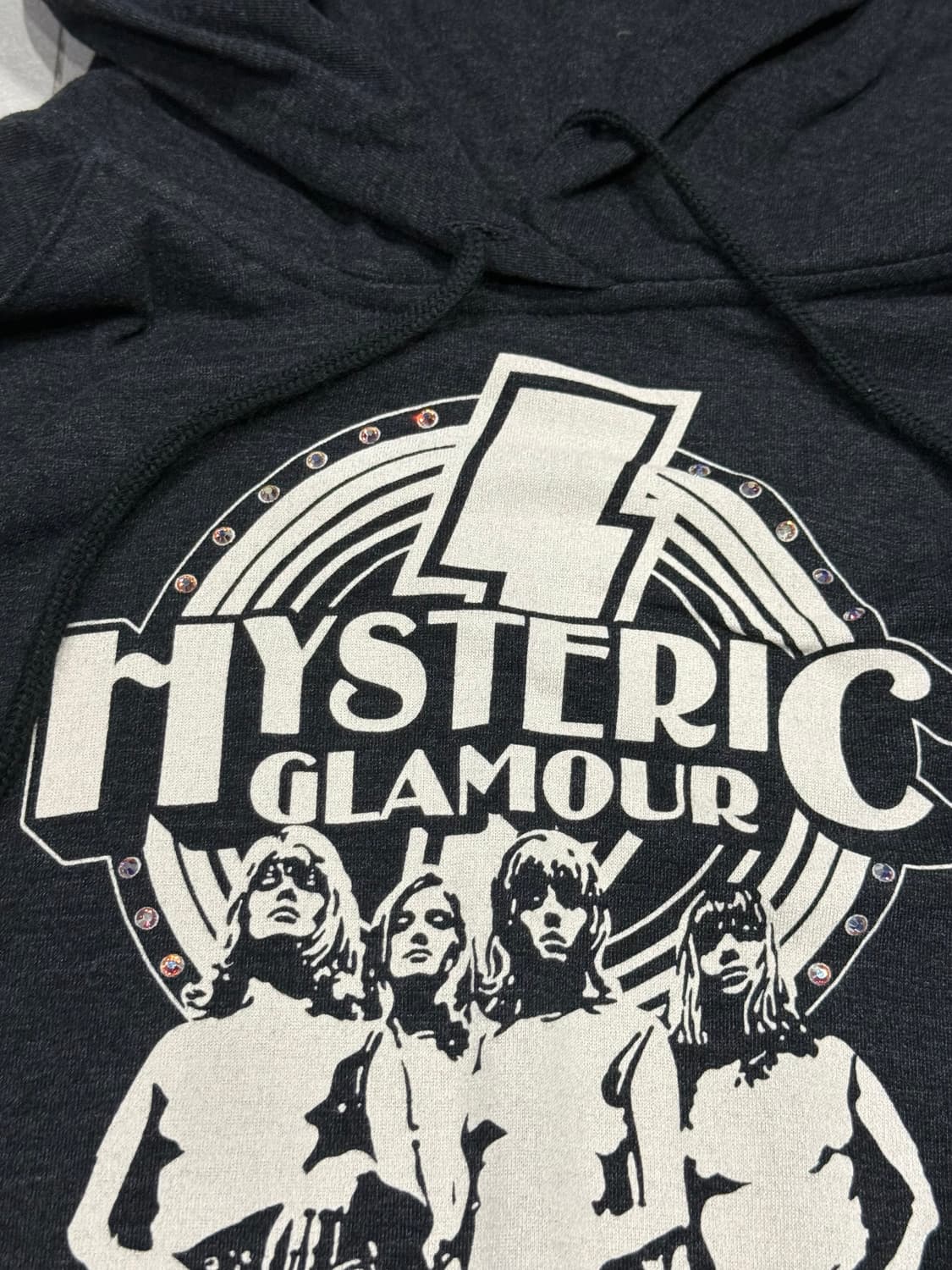 히스테릭 글래머 아카이브 라인스톤 후드티 스웨터 상품이미지2