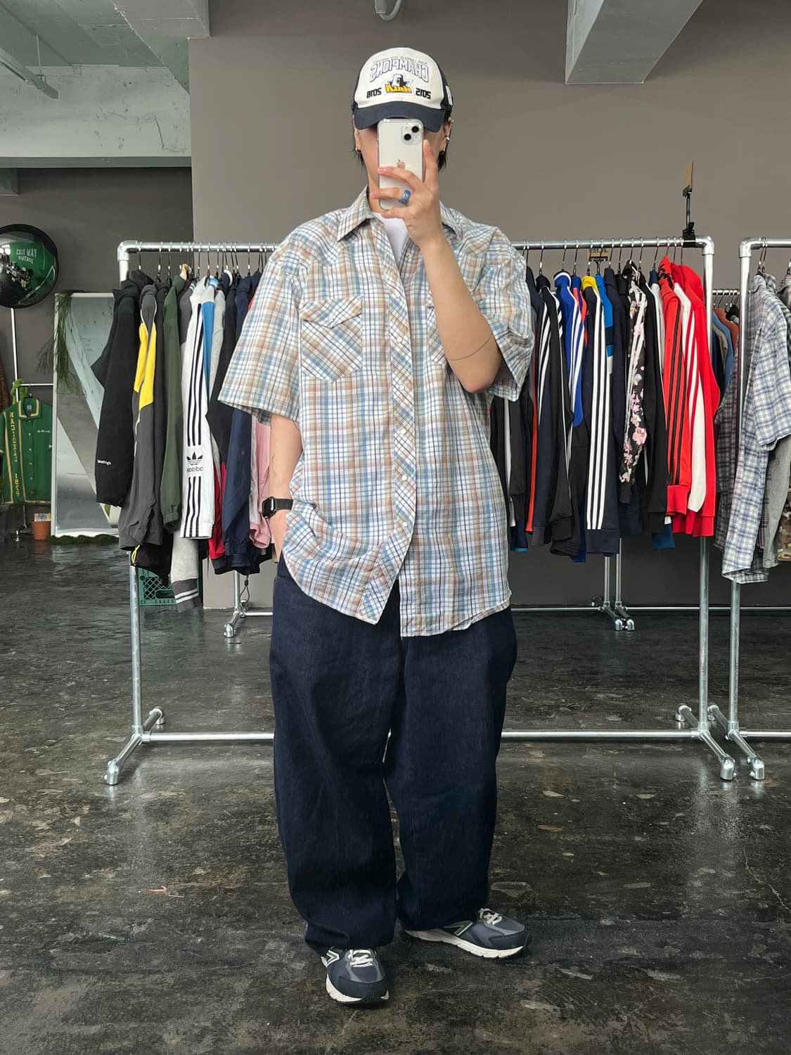 랭글러 웨스턴 체크 반팔 셔츠 상품이미지4