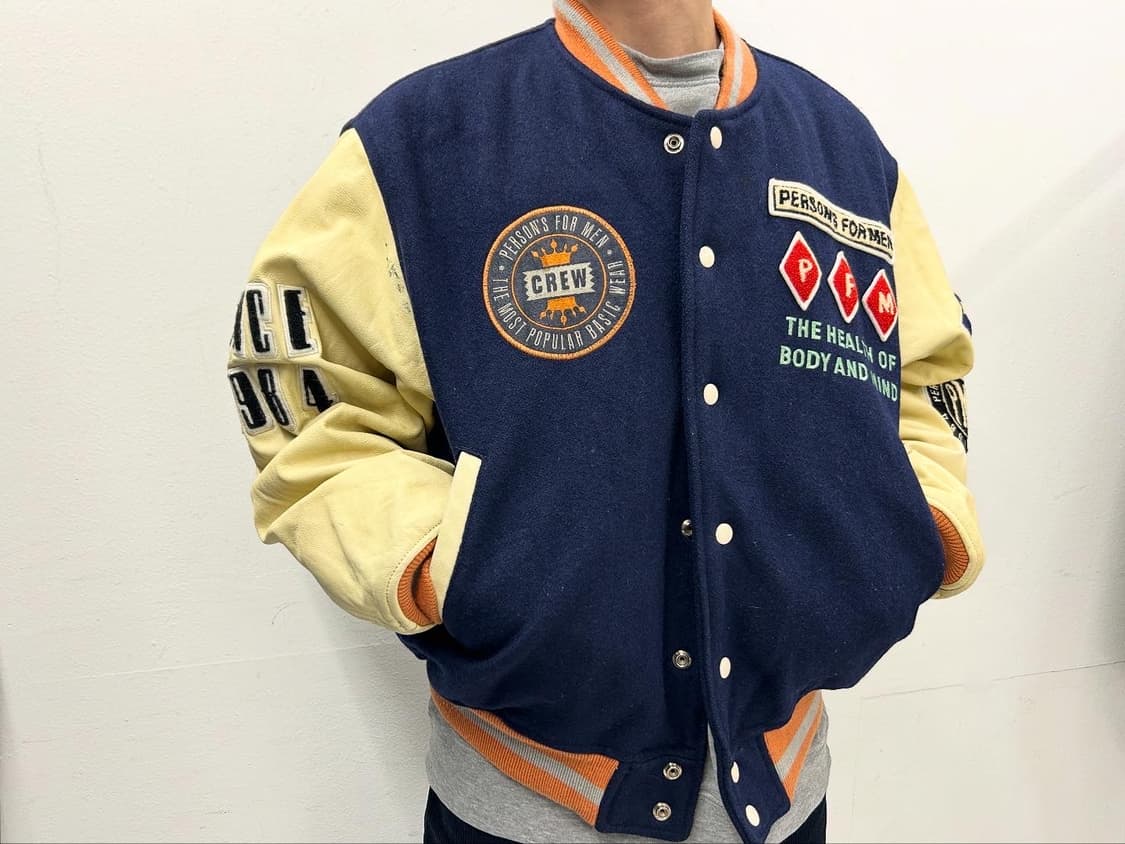 PERSONS 바시티자켓 야구 점퍼 네이비 상품이미지2
