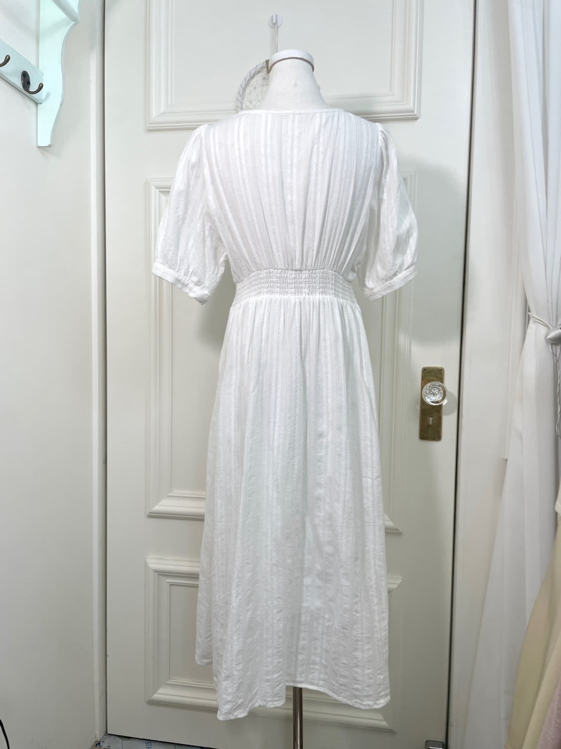 white puff sleeve princess cotton long o 상품이미지3