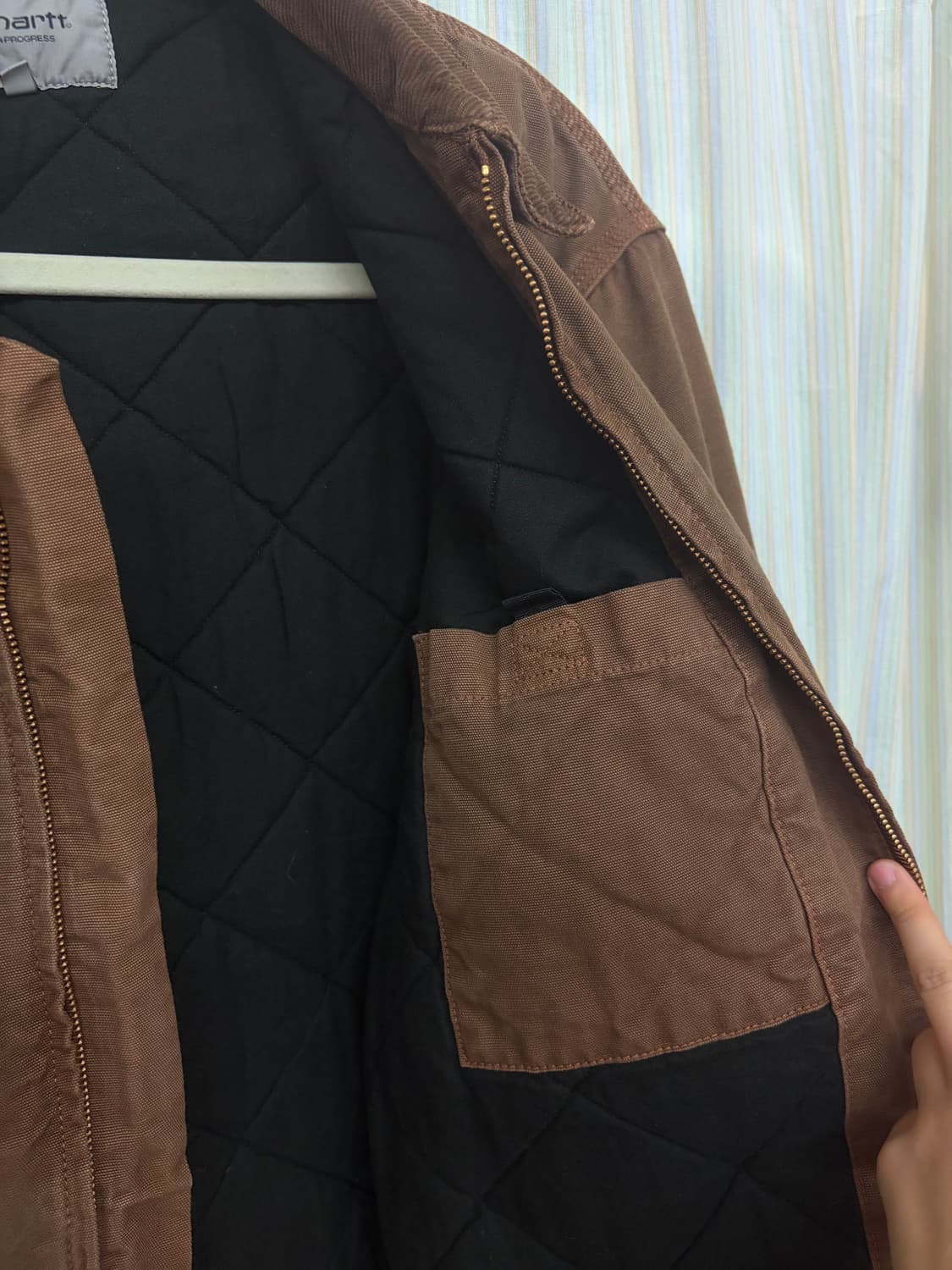 칼하트 WIP 스탠톤 자켓 브라운 S 상품이미지4