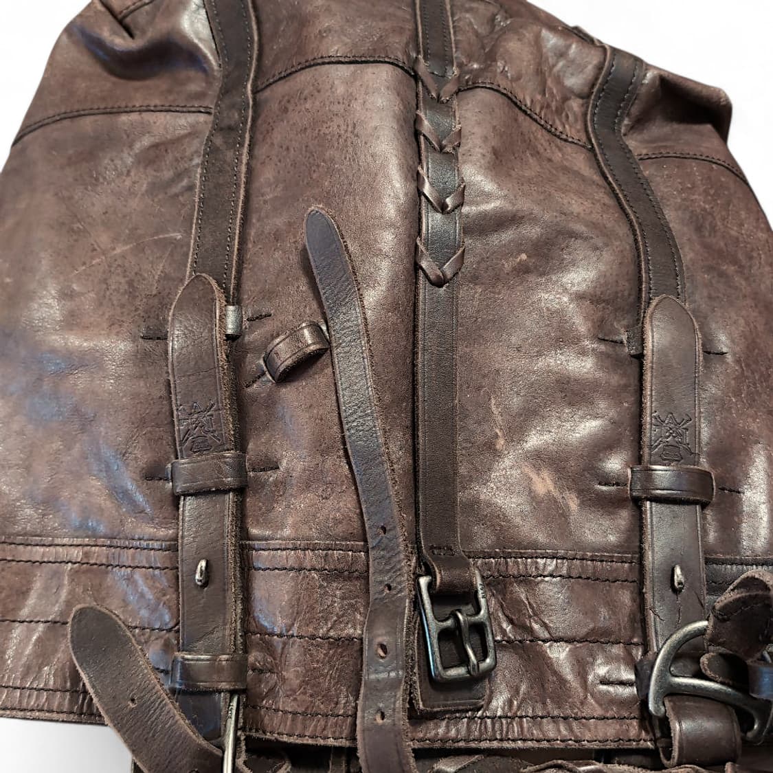 랄프로렌 헤리티지 빈티지가공 소가죽 토트백 상품이미지5