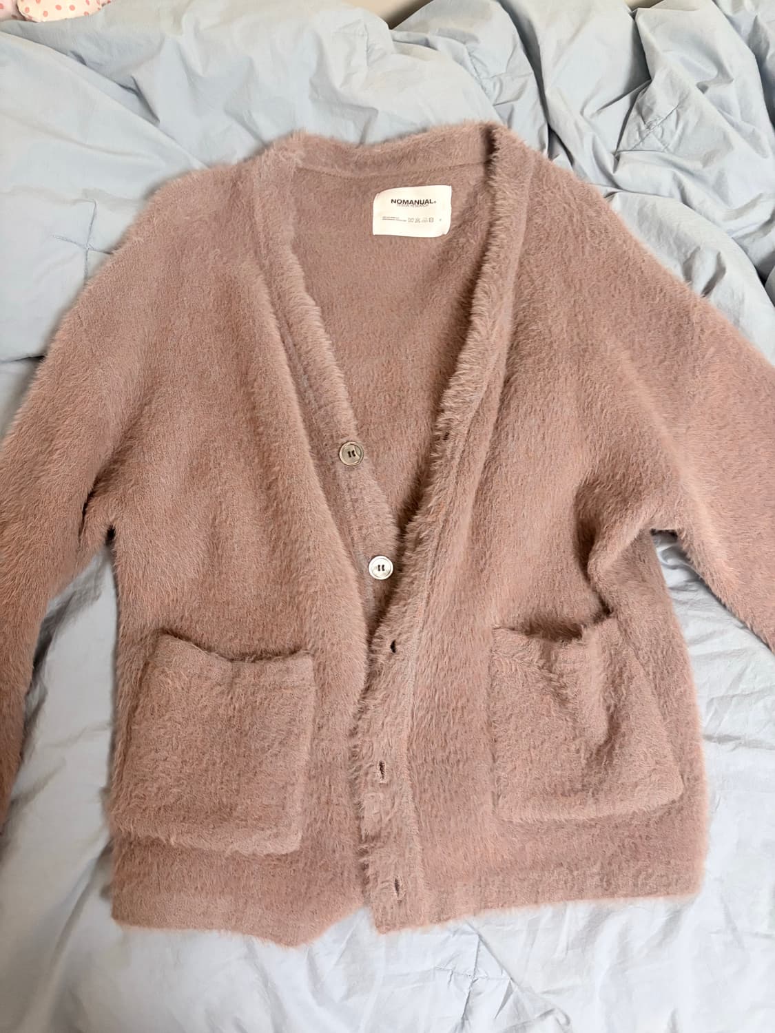 노매뉴얼 헤어리 소프트 가디건 상품이미지4