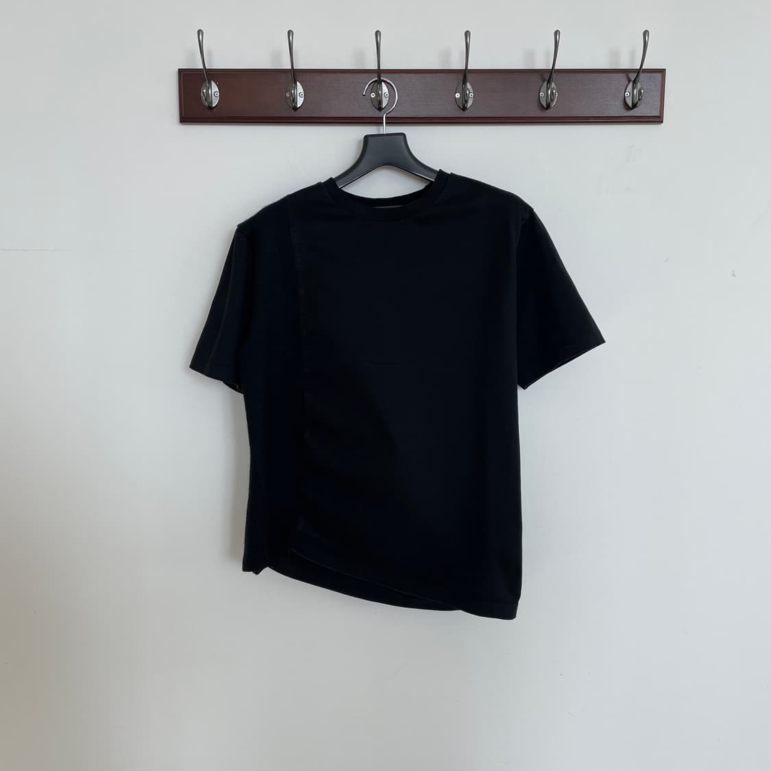 솔리드옴므 블랙 니트&코튼 반팔 티셔츠 상품이미지2