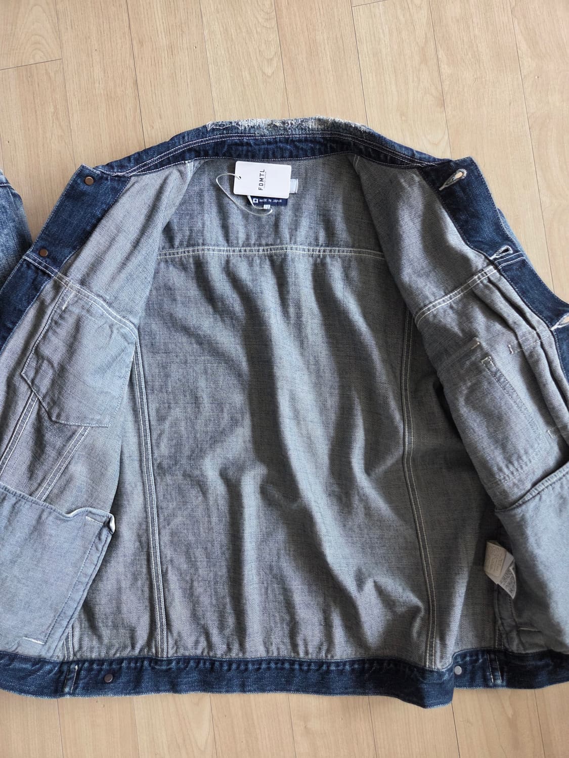 FDMTL 데님 자켓 3YR 워시 인디고 자켓 인디고 105 새상품 상품이미지4