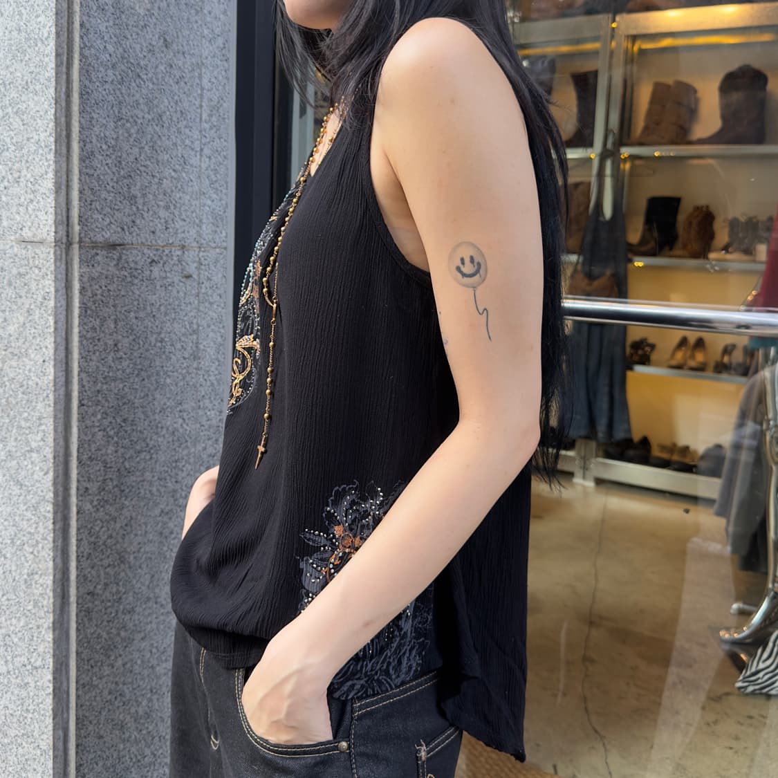 00s Y2K 할리데이비슨 레어 바로크 슬리브리스 상품이미지9