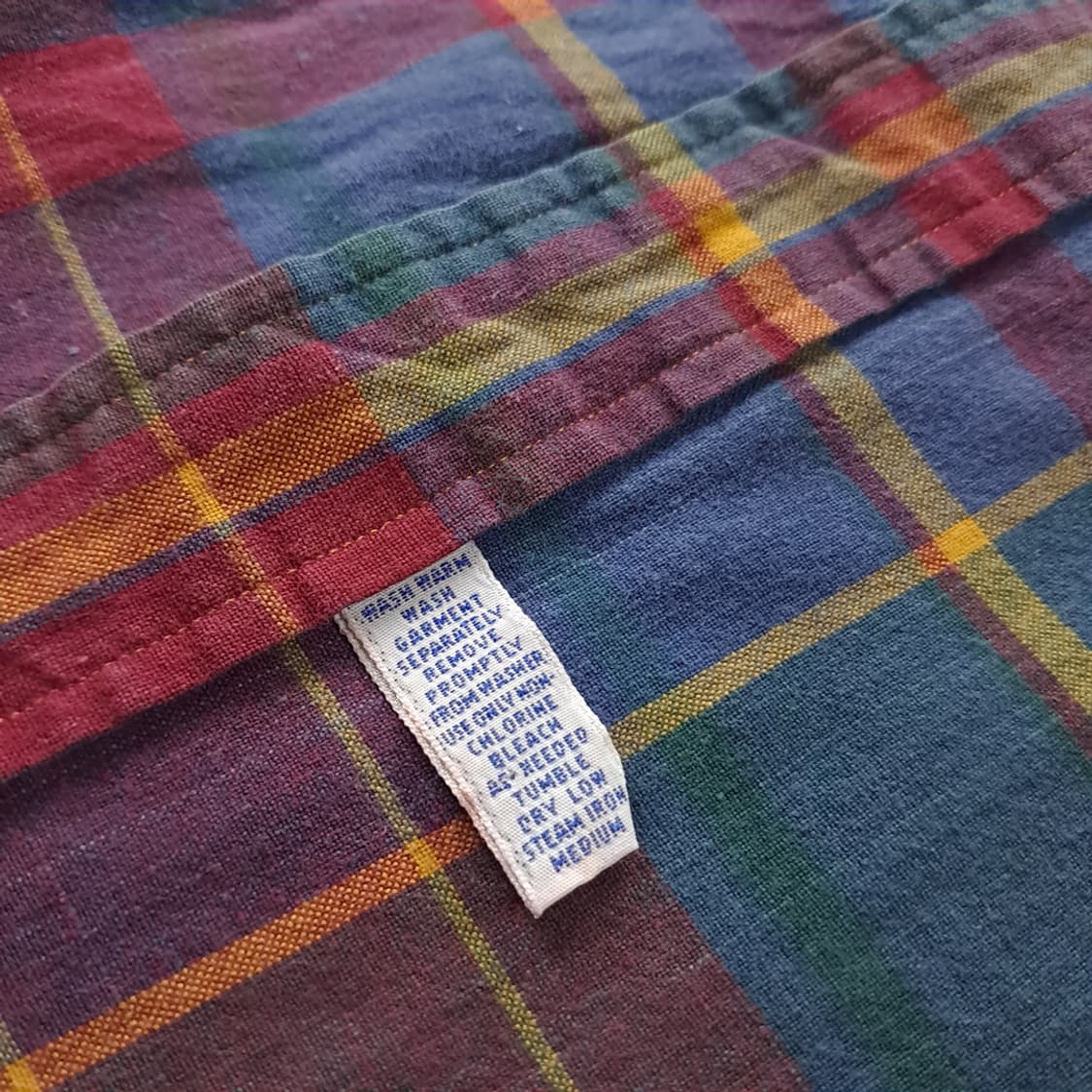 CK254 XL 폴로 90s 싱가포르판 프레피 타탄체크 셔츠 남방 상품이미지5