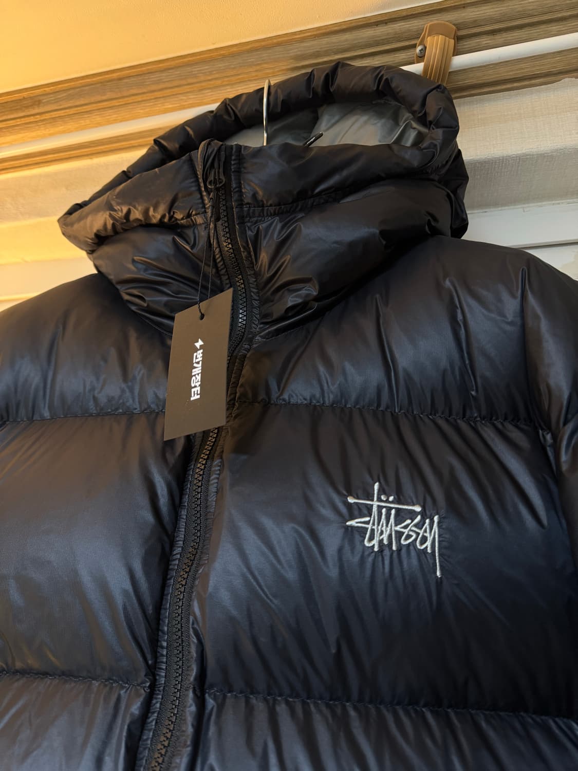 [XL] 스투시 다운 파카 마이크로 립스탑 팬텀 블랙 상품이미지3