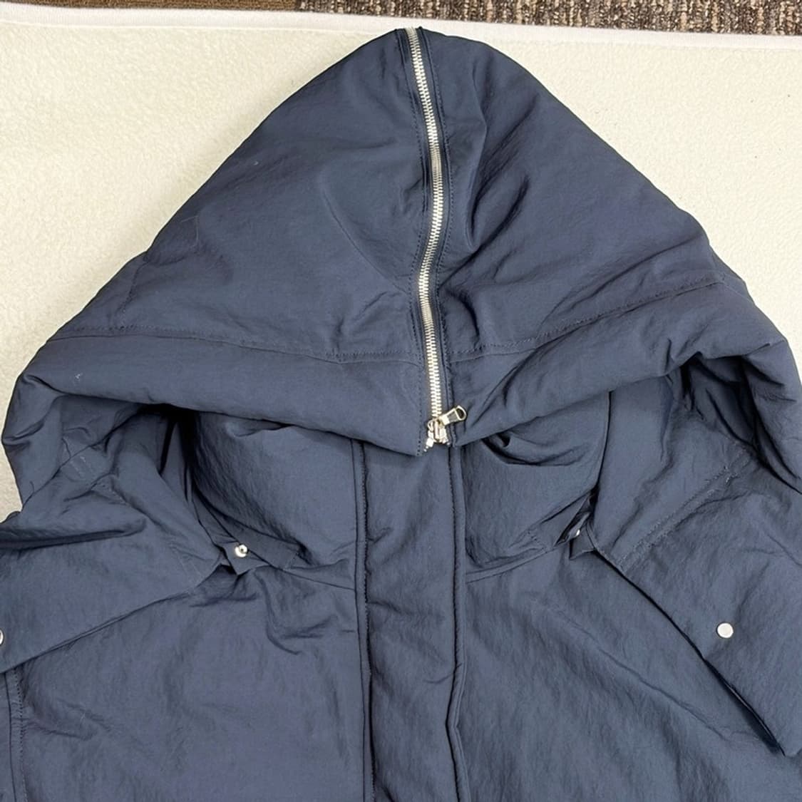 PROST J 구스다운 후드 숏 푸퍼 네이비 F 상품이미지3