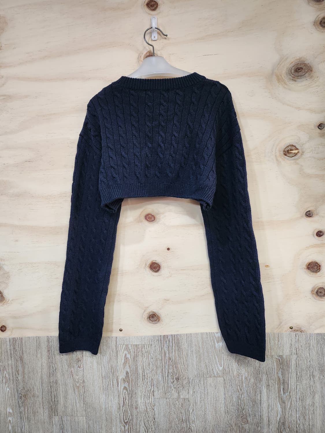 633) REVECITE 어깨패드 크롭 니트티 상품이미지2