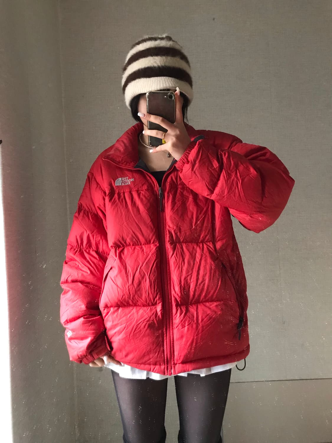 노페 레드 패딩 상품이미지3