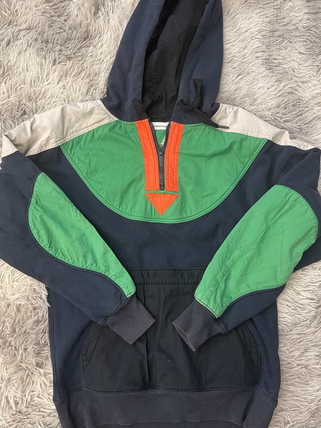 이자벨마랑 에뚜왈 컬러블록 후드 아노락 상품이미지1