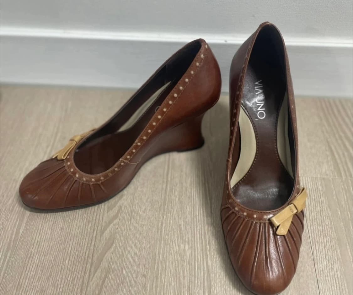 핀터깔 빈티지 모리 웨지힐 펌프스 상품이미지2