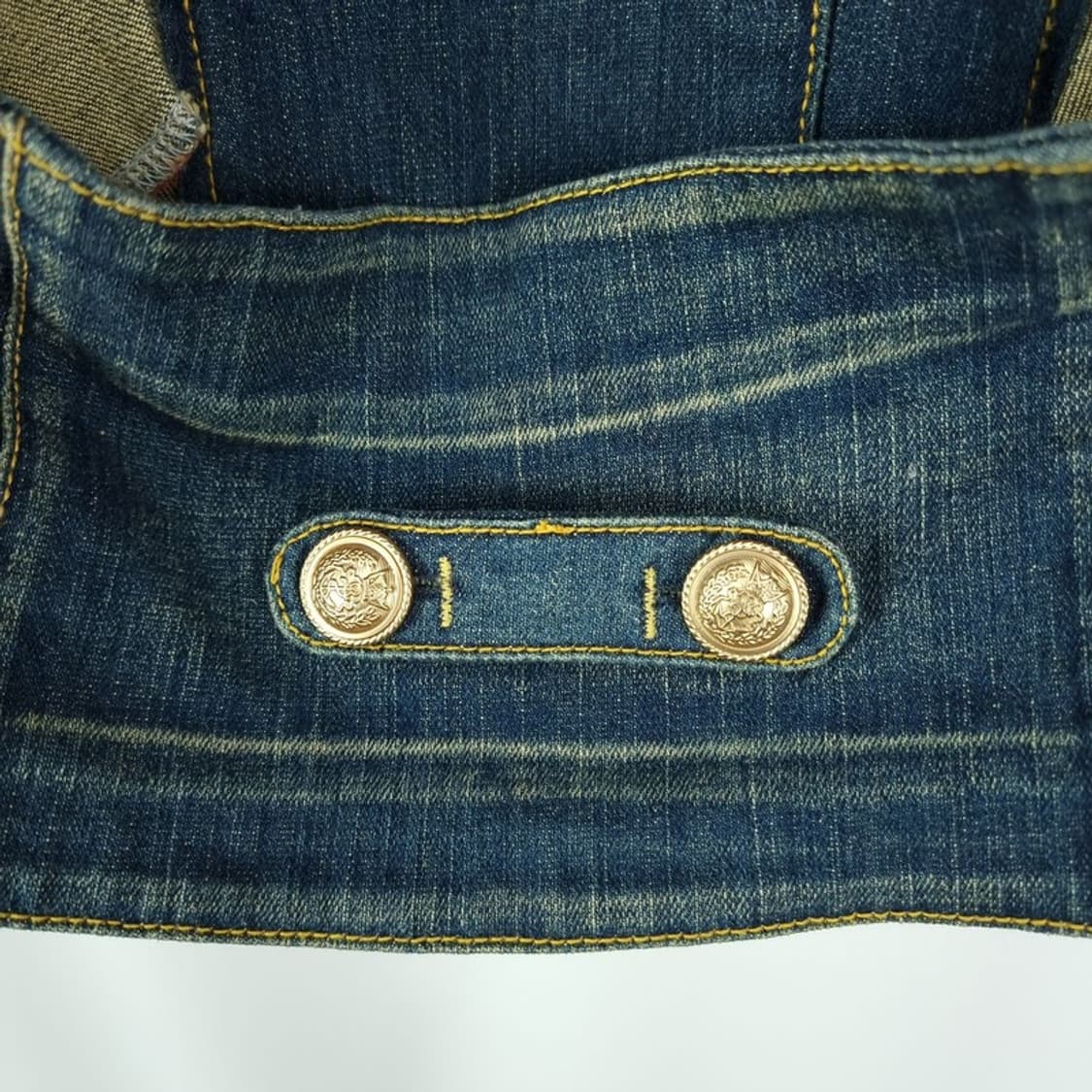 [톰보이] 빈티지 더블 버튼 홀터넥 데님 베스트 조끼 M19324 상품이미지6