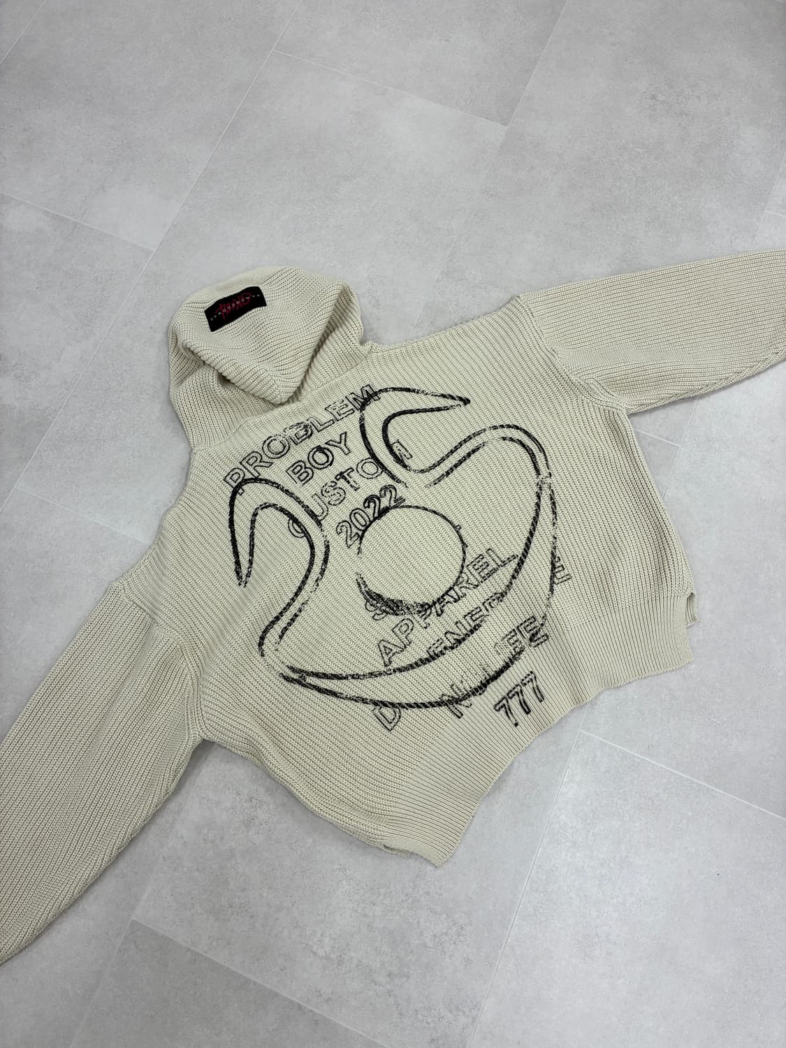 나나 프린팅 니트 워머집업 상품이미지5