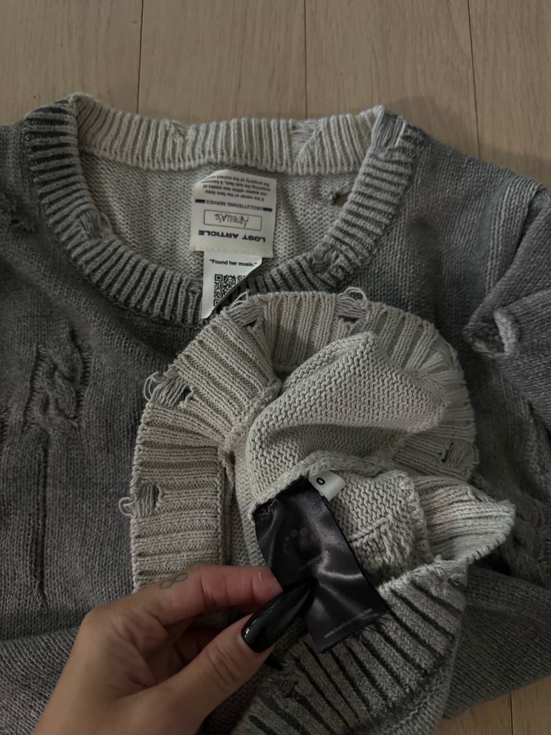 로딩룸 니트 0사이즈 상품이미지2