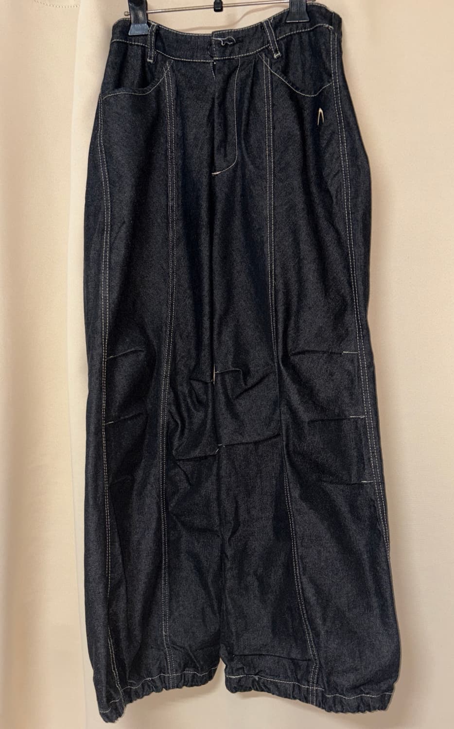 아캄 98 핀턱 데님 팬츠 블랙 1 상품이미지4