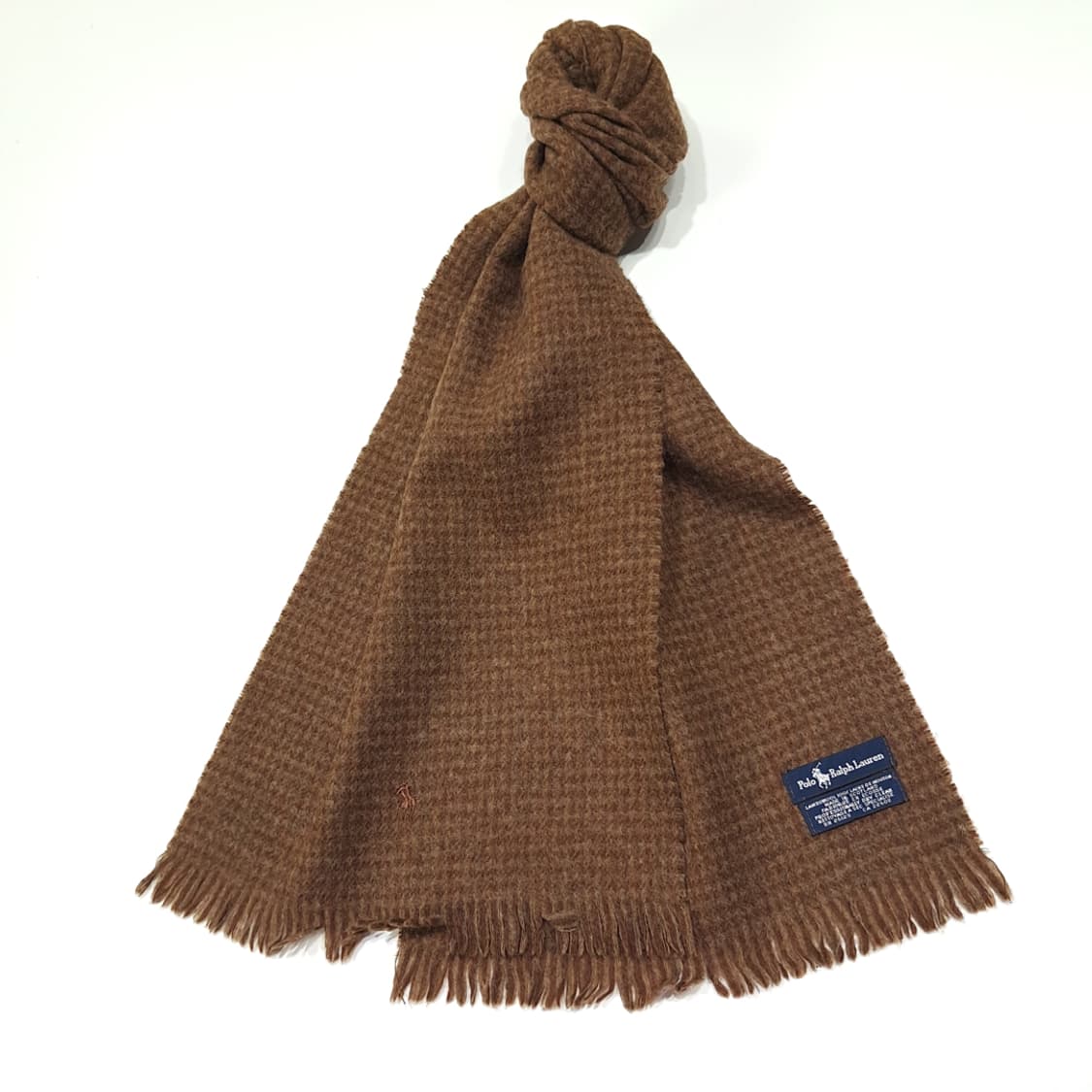 MX529 폴로 90s 스코틀랜드판 램스울 하운즈투스 브라운 머플러 목 상품이미지2