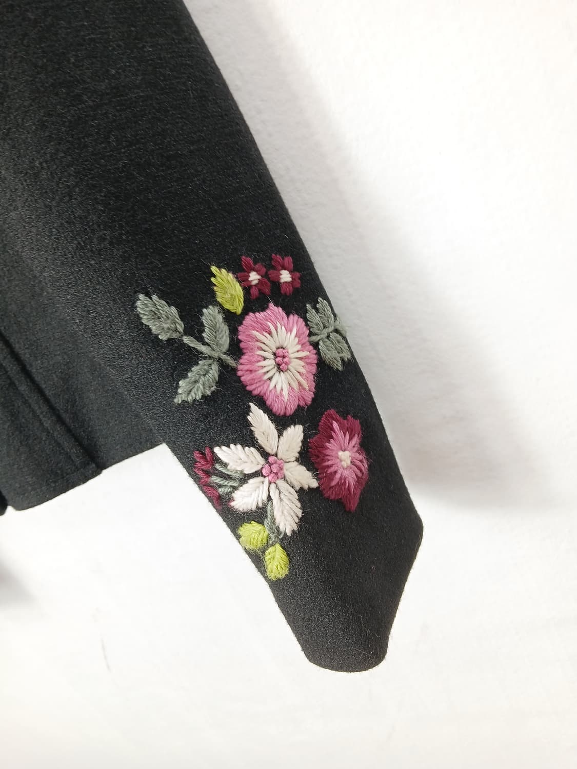 DKNY 빈티지 꽃 자수 후드 블랙자켓 85 XS 상품이미지9