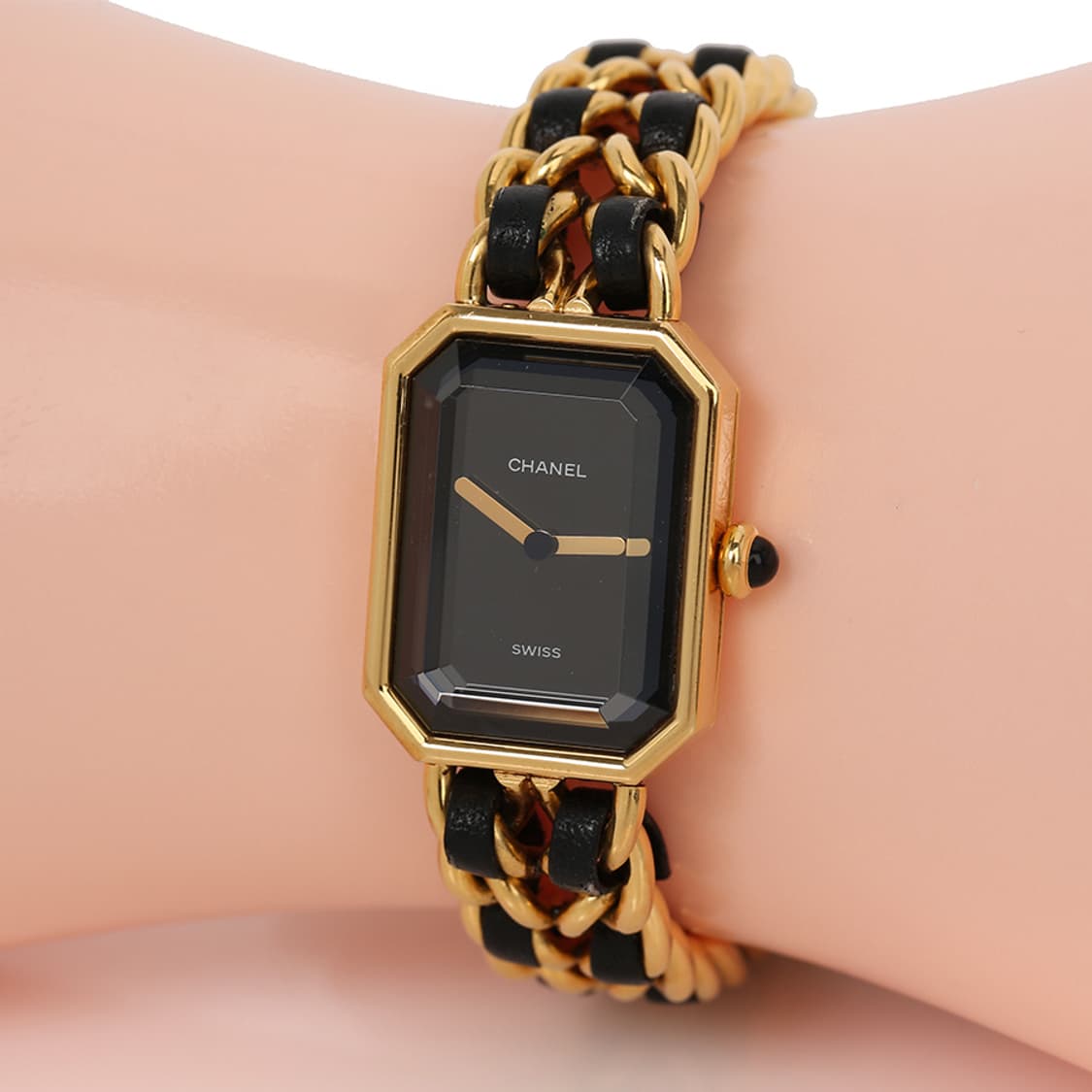 샤넬 프리미에르 워치 빈티지 금장 체인 시계 L 라지 H0001 상품이미지10