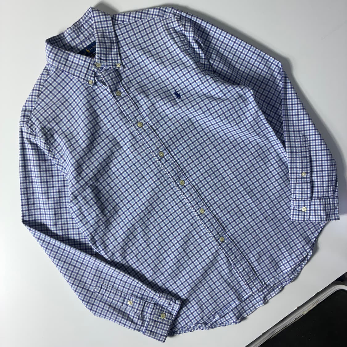 Polo  폴로 랄프로렌 자수 코튼 슬림핏 옥스퍼드 체크 셔츠  상품이미지2