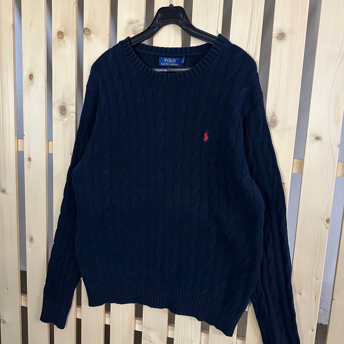 (L) 폴로 랄프로렌 네이비 케이블 니트 스웨터 상품이미지2