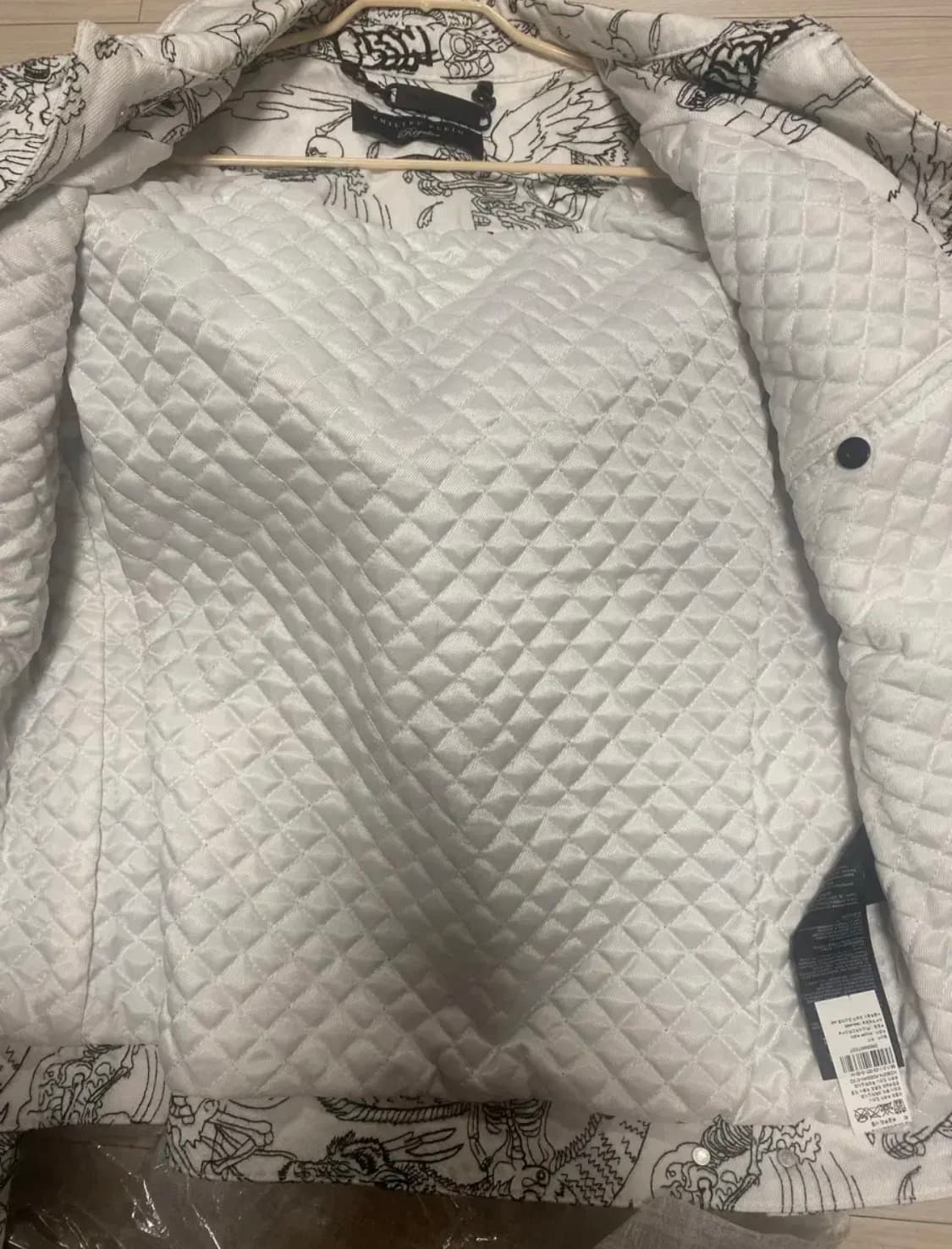 필립플레인 스켈렌톤 타투자수 자켓 상품이미지3