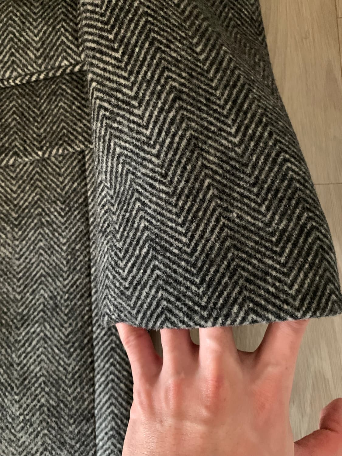 세비지 SAVAGE 헤링본 더블 롱 코트 L 상품이미지4