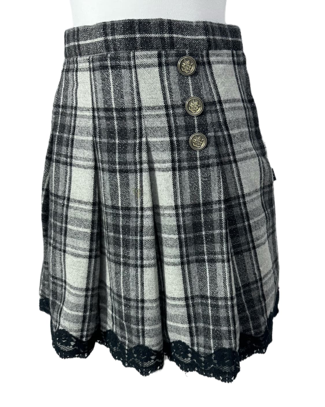 highteen check lace skirt 상품이미지3
