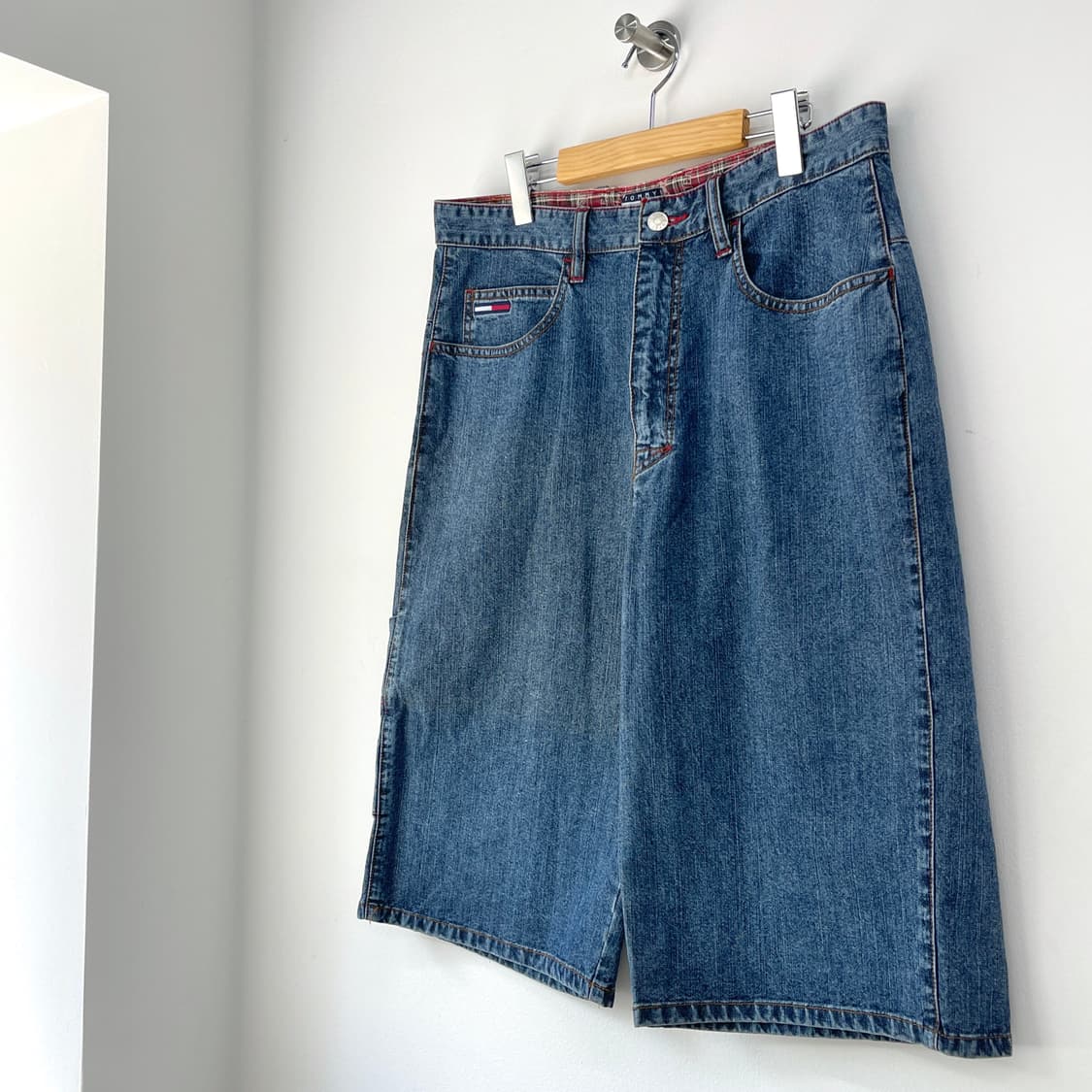 타미 진스 오버사이즈 데님 카펜터 하프 팬츠 상품이미지5