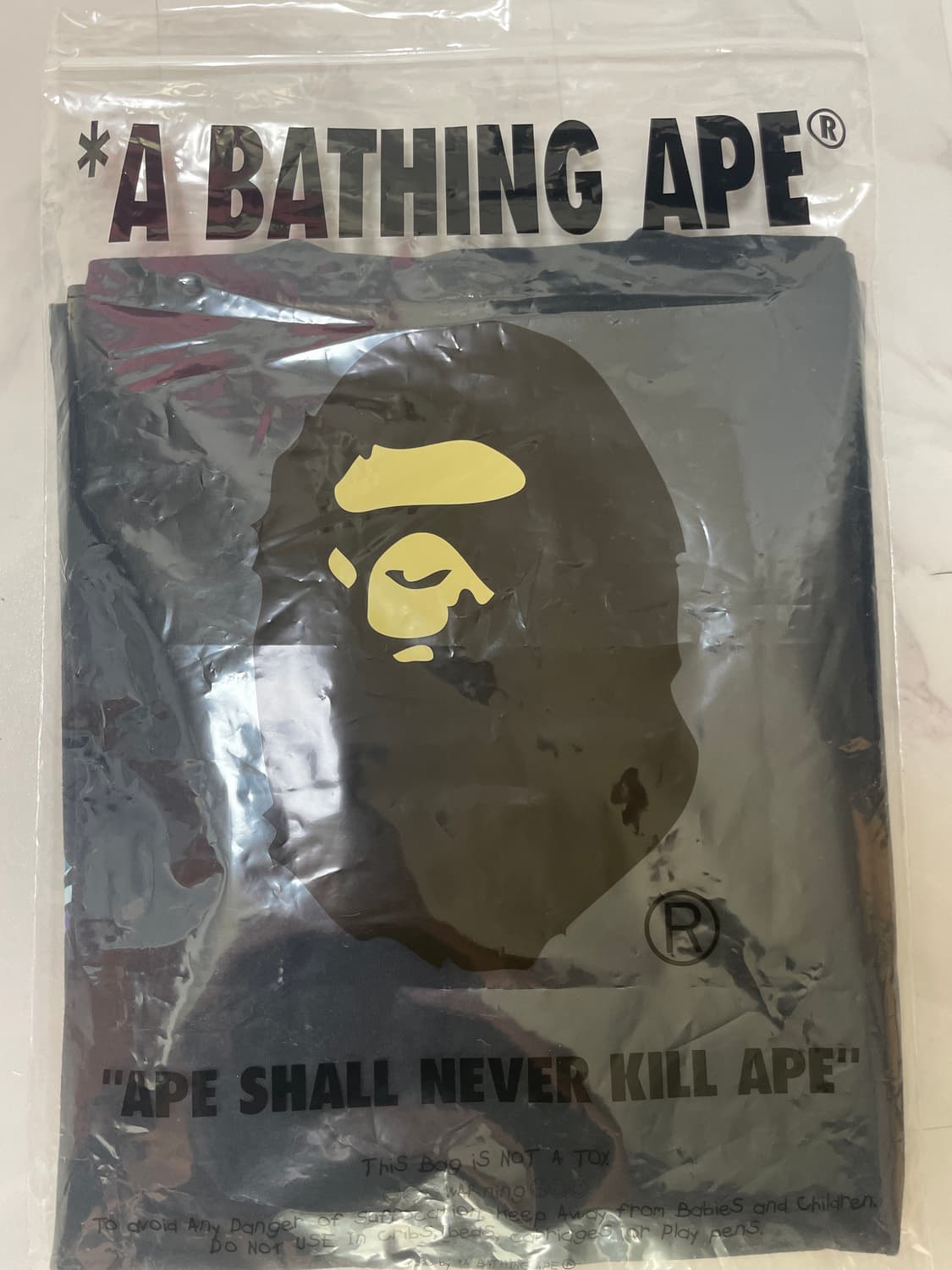 베이프 ABC 카모 컬리지 에어샷 롱슬리브 티셔츠 블랙 블루 상품이미지4