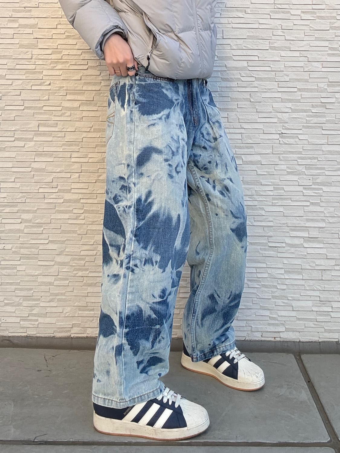 90s ECKO UNLTD 올드스쿨 블리치 타이 다이 데님 팬츠 상품이미지2