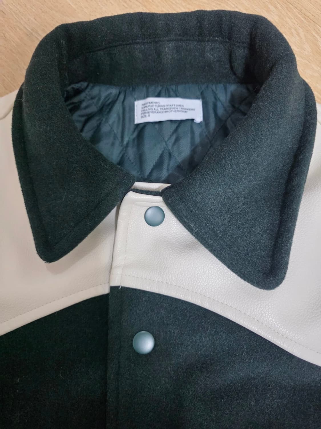 파르티멘토 배색 바시티 자켓 S 상품이미지4