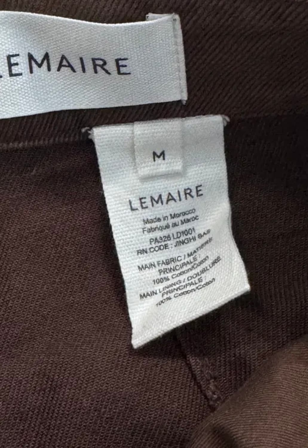 (M) 르메르 벨티드 팬츠 브라운 상품이미지3