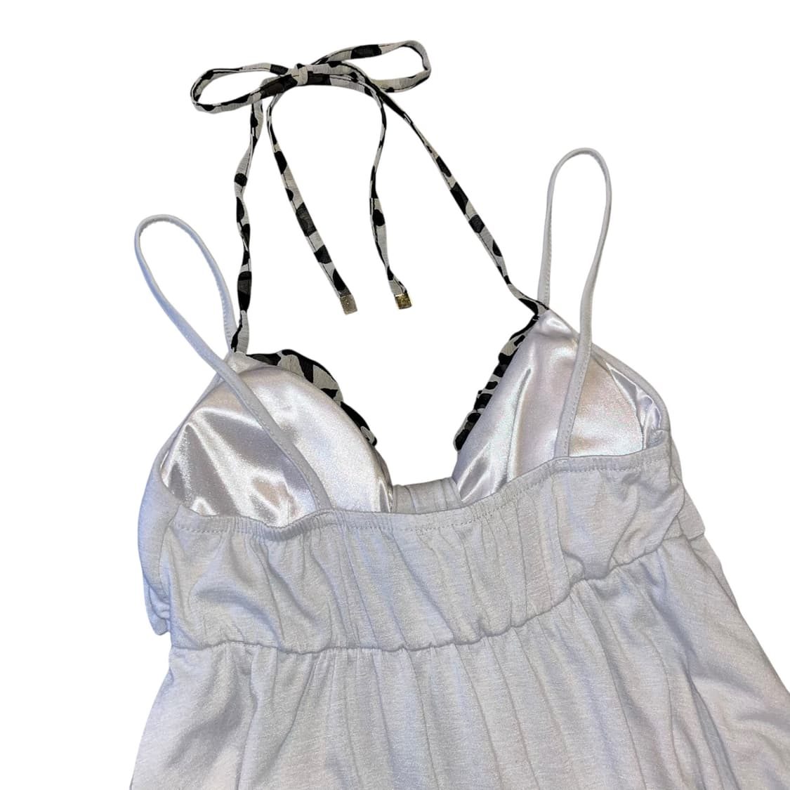 호피 레이스 포인트 홀터넥 나시 원피스 갸루y2k 상품이미지6