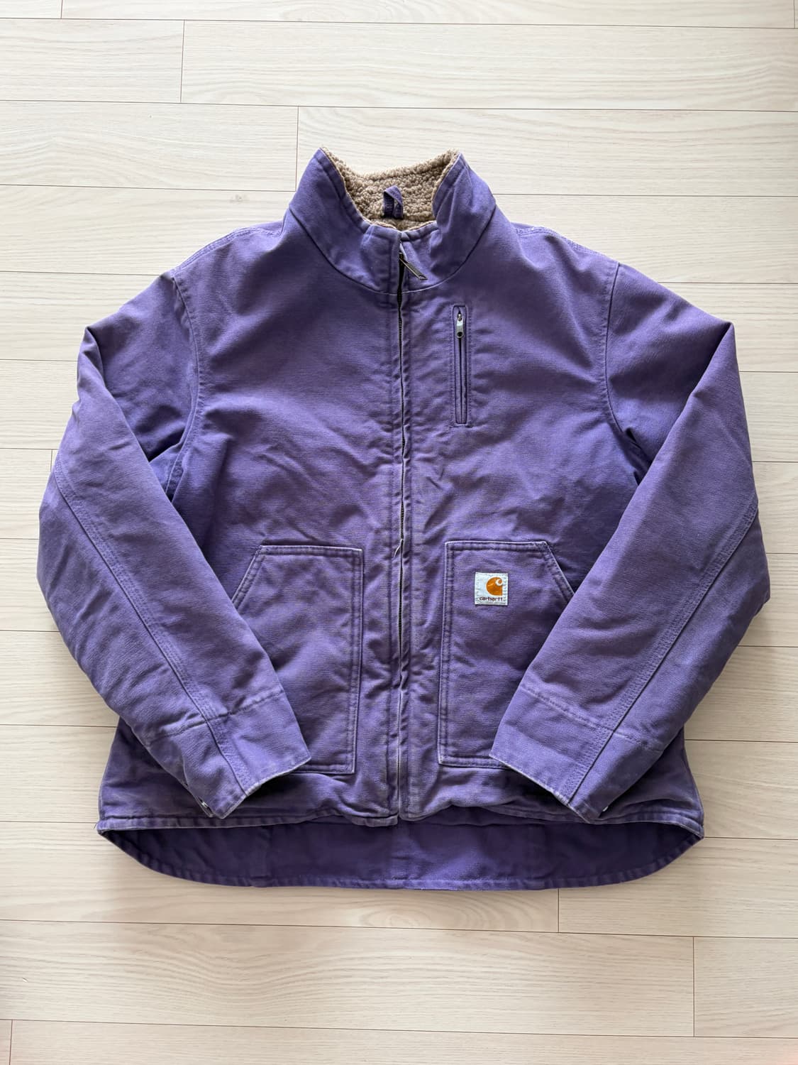 칼하트 우먼즈 덕코튼 쉐르파 라벤더 퍼플 집업 자켓 L (103) 상품이미지1