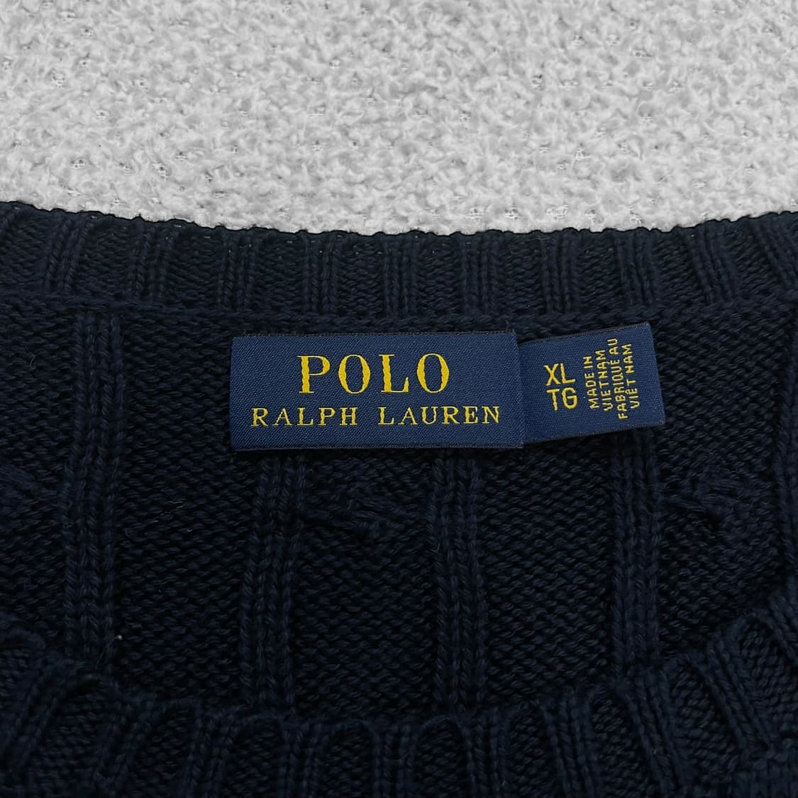 폴로 랄프로렌 포니 로고 케이블 니트 네이비 상품이미지3
