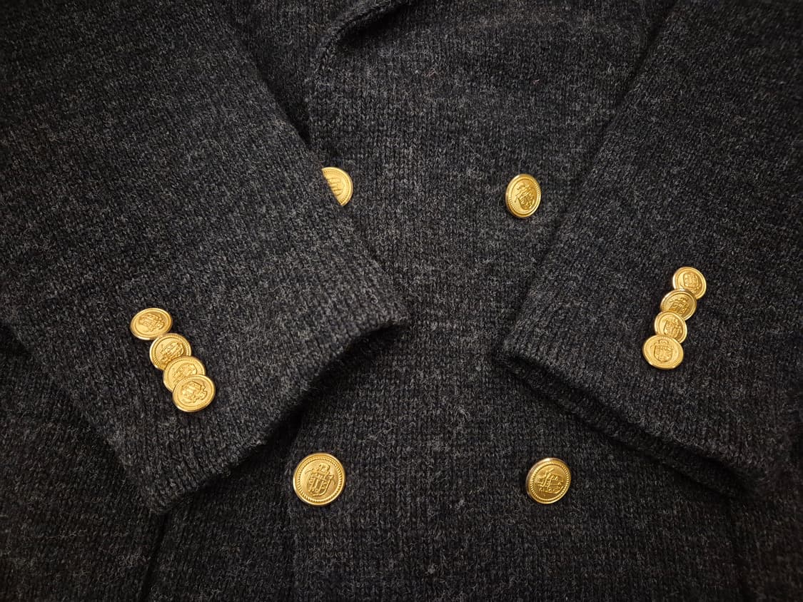 90s J PRESS 금장버튼 더블브레스트 가디건 상품이미지4