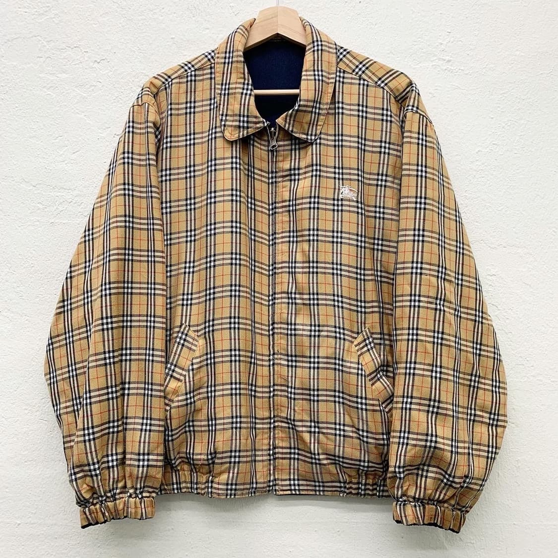 버버리 리버시블 네이비 & 베이지 노바체크 자켓 상품이미지2