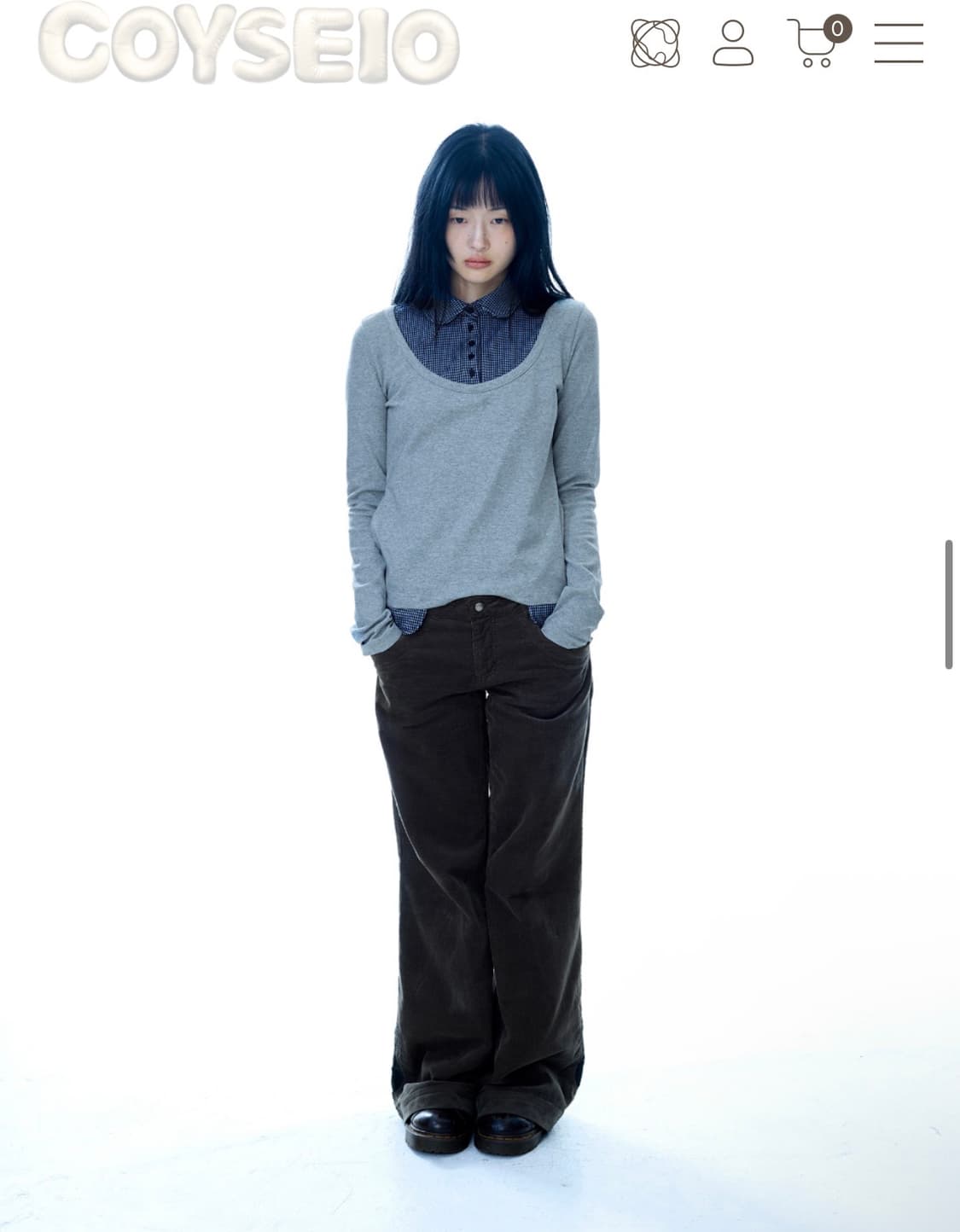 코이세이오) Leaf Cut Corduroy Pants BR 2 상품이미지4